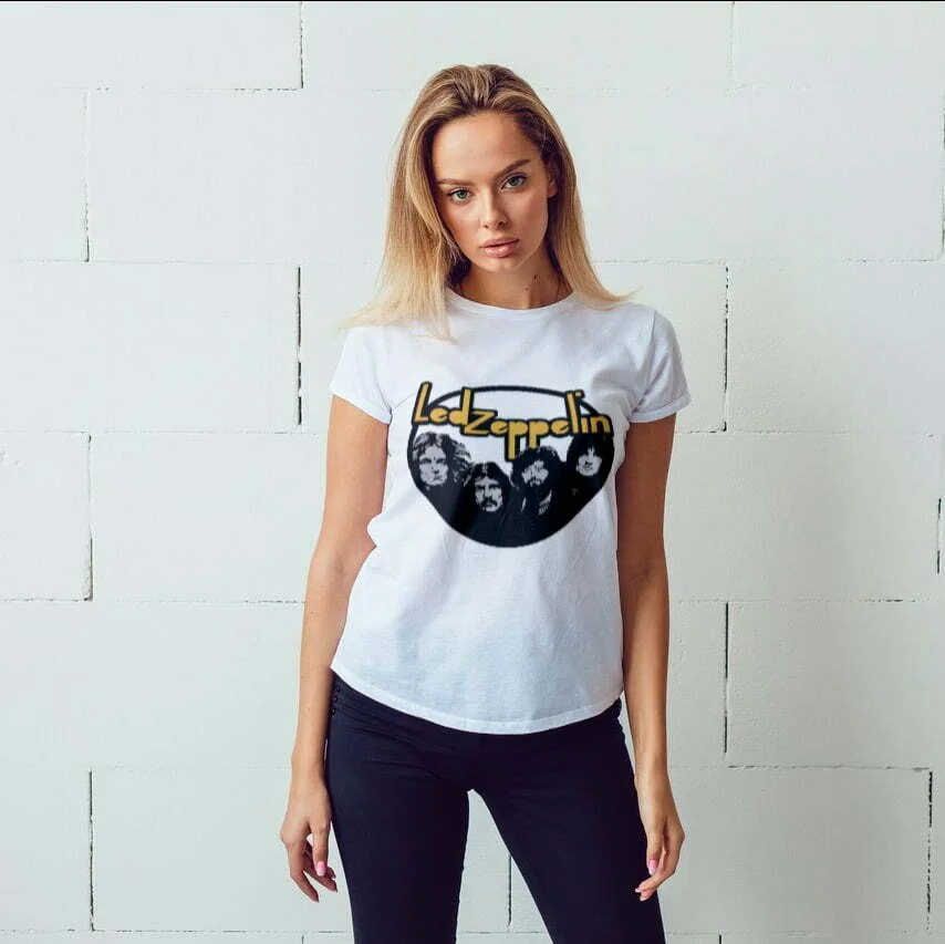 Led Zeppelin Women's Printed Round Neck T-shirt
