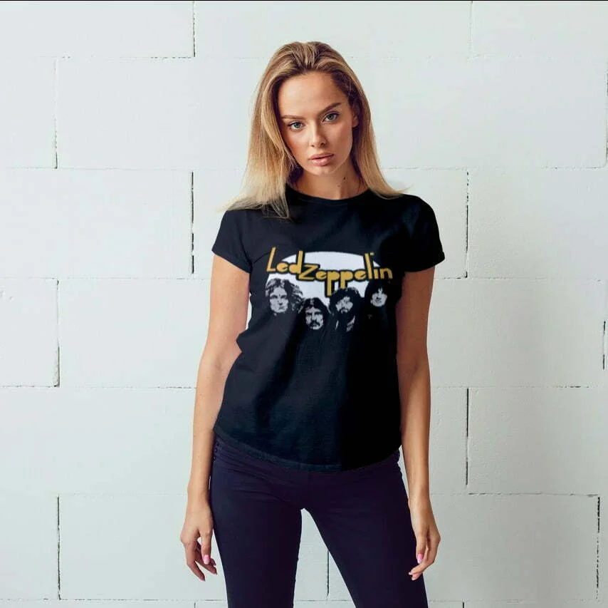 Led Zeppelin Women's Printed Round Neck T-shirt