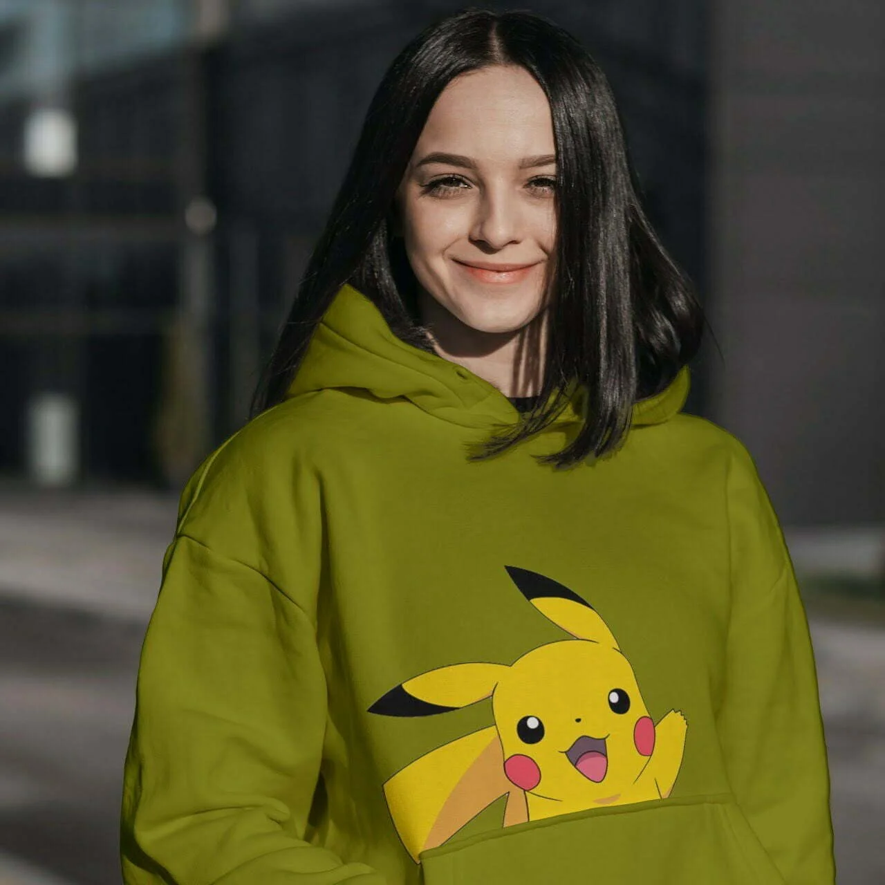 Pikachu Hoodie Classic Women's Round Neck Comfortable Hoodie