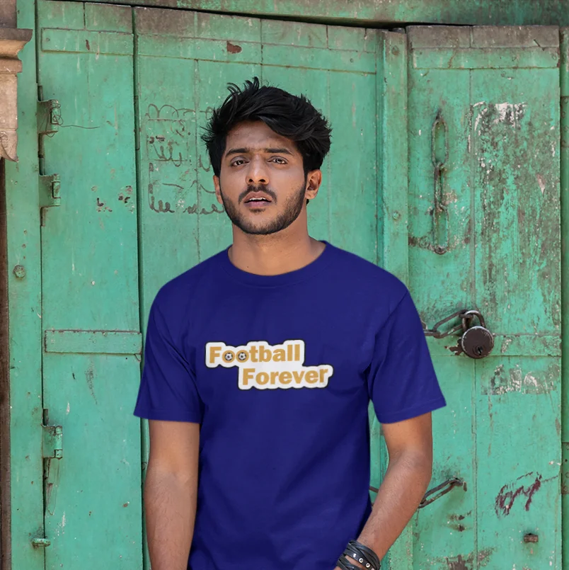 Football Forever T-Shirt - Classic Men's Round Neck Comfortable Classic Football T-shirt