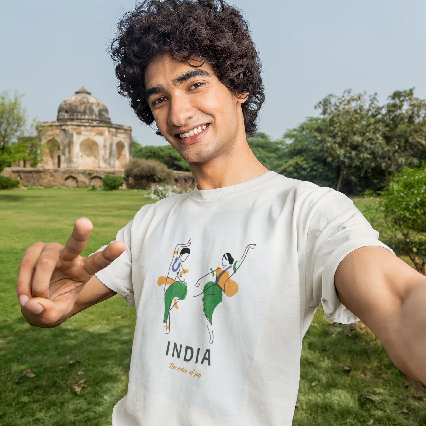 Colours of Joy India T-Shirt - Classic Men's Round Neck Comfortable Classic T-shirt