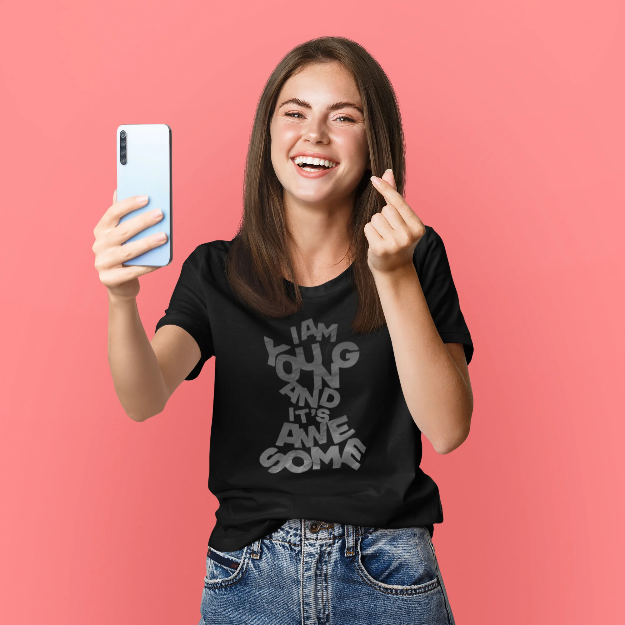 Young & Awesome T-Shirt - Classic Women's Round Neck Comfortable Gen-Z T-shirt